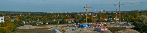 11.10.2019 - Panoramablick auf die Bausetlle Alexisquartier