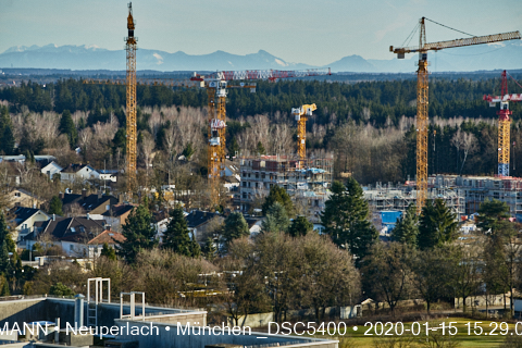 Impressionen von der Baustelle Aleixsquartier in Neuperlach am Truderinger Wald