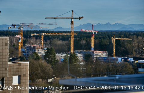 Impressionen von der Baustelle Aleixsquartier in Neuperlach am Truderinger Wald