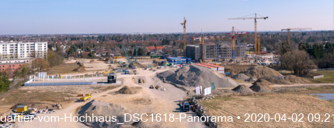 Impressionen von der Baustelle Aleixsquartier in Neuperlach am Truderinger Wald