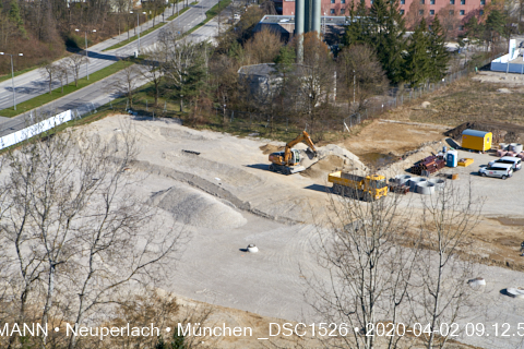 Impressionen von der Baustelle Aleixsquartier in Neuperlach am Truderinger Wald