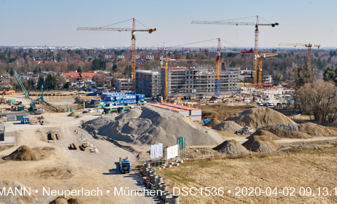 Impressionen von der Baustelle Aleixsquartier in Neuperlach am Truderinger Wald