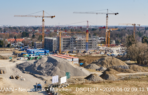 Impressionen von der Baustelle Aleixsquartier in Neuperlach am Truderinger Wald