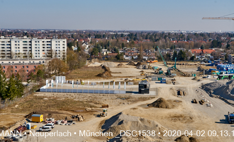 Impressionen von der Baustelle Aleixsquartier in Neuperlach am Truderinger Wald