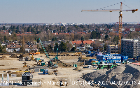 Impressionen von der Baustelle Aleixsquartier in Neuperlach am Truderinger Wald