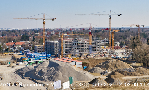 Impressionen von der Baustelle Aleixsquartier in Neuperlach am Truderinger Wald