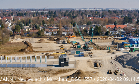 Impressionen von der Baustelle Aleixsquartier in Neuperlach am Truderinger Wald