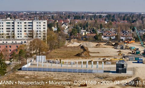 Impressionen von der Baustelle Aleixsquartier in Neuperlach am Truderinger Wald