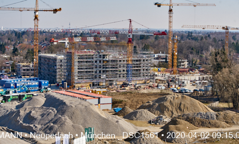 Impressionen von der Baustelle Aleixsquartier in Neuperlach am Truderinger Wald
