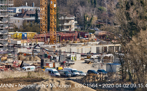 Impressionen von der Baustelle Aleixsquartier in Neuperlach am Truderinger Wald