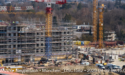 Impressionen von der Baustelle Aleixsquartier in Neuperlach am Truderinger Wald