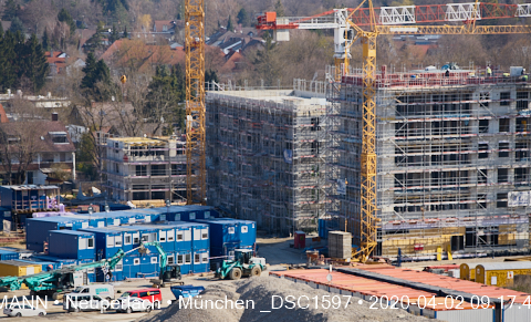 Impressionen von der Baustelle Aleixsquartier in Neuperlach am Truderinger Wald