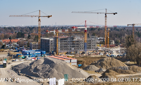 Impressionen von der Baustelle Aleixsquartier in Neuperlach am Truderinger Wald