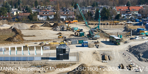 Impressionen von der Baustelle Aleixsquartier in Neuperlach am Truderinger Wald