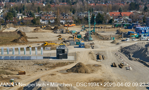 Impressionen von der Baustelle Aleixsquartier in Neuperlach am Truderinger Wald