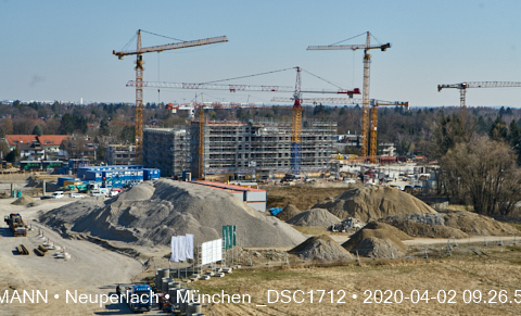 Impressionen von der Baustelle Aleixsquartier in Neuperlach am Truderinger Wald