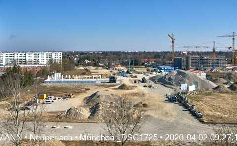 Impressionen von der Baustelle Aleixsquartier in Neuperlach am Truderinger Wald