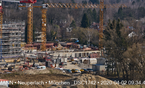 Impressionen von der Baustelle Aleixsquartier in Neuperlach am Truderinger Wald