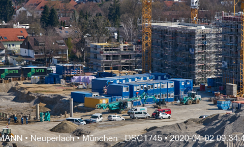 Impressionen von der Baustelle Aleixsquartier in Neuperlach am Truderinger Wald