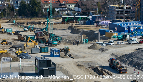 Impressionen von der Baustelle Aleixsquartier in Neuperlach am Truderinger Wald