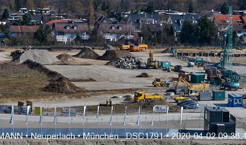 Impressionen von der Baustelle Aleixsquartier in Neuperlach am Truderinger Wald