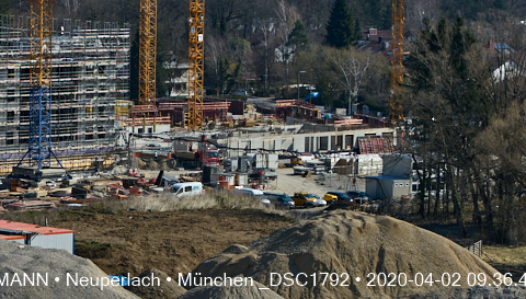 Impressionen von der Baustelle Aleixsquartier in Neuperlach am Truderinger Wald