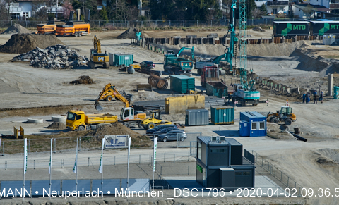 Impressionen von der Baustelle Aleixsquartier in Neuperlach am Truderinger Wald