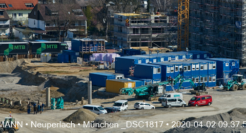 Impressionen von der Baustelle Aleixsquartier in Neuperlach am Truderinger Wald