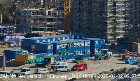 Impressionen von der Baustelle Aleixsquartier in Neuperlach am Truderinger Wald