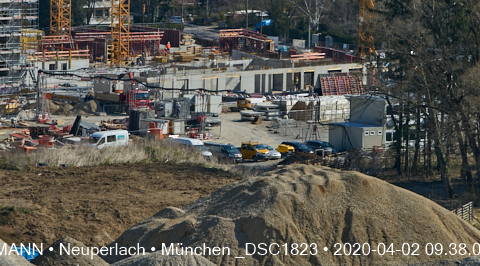 Impressionen von der Baustelle Aleixsquartier in Neuperlach am Truderinger Wald