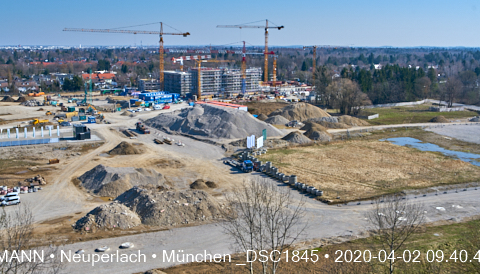 Impressionen von der Baustelle Aleixsquartier in Neuperlach am Truderinger Wald