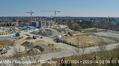 Impressionen von der Baustelle Aleixsquartier in Neuperlach am Truderinger Wald