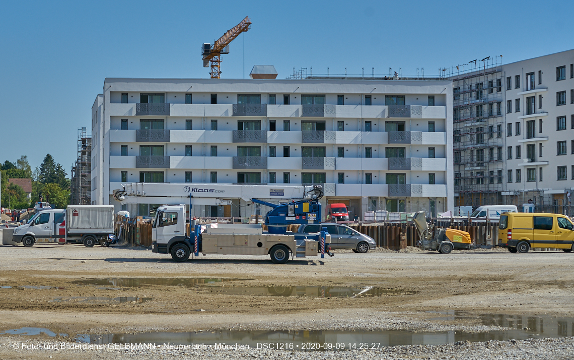 09.09.2020 - Impressionen von der Baustelle Alexisquartier in Neuperlach 