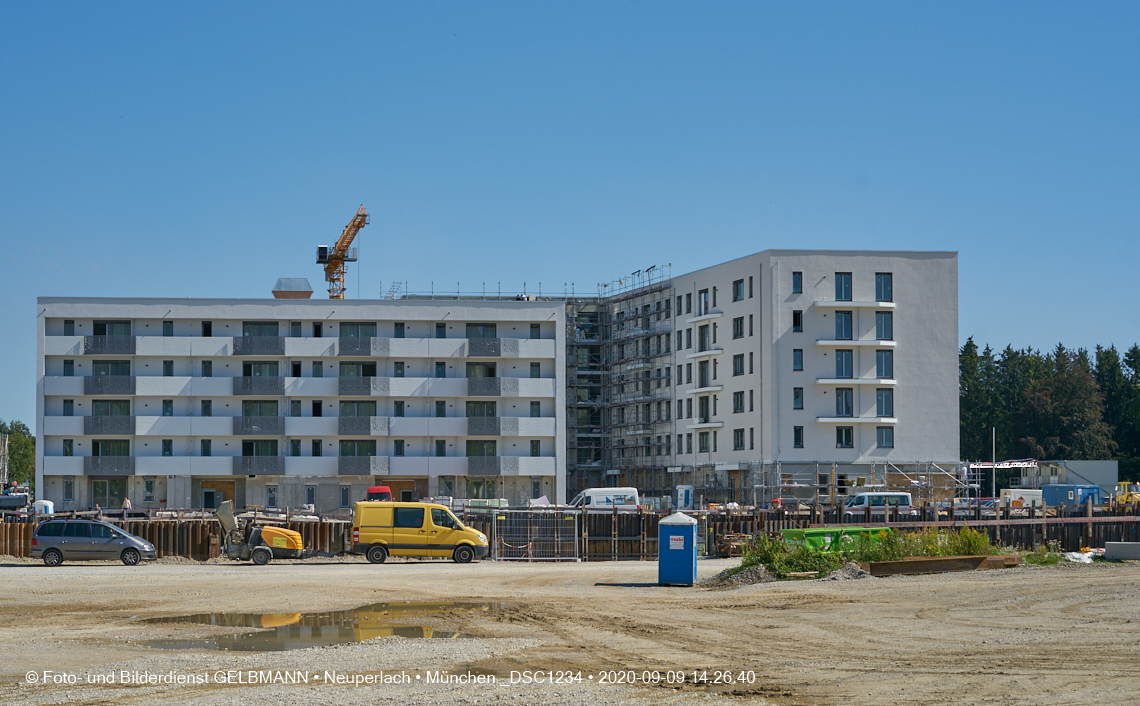 09.09.2020 - Impressionen von der Baustelle Alexisquartier in Neuperlach 