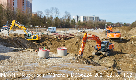 18.02.2021 - Baumfällung und kleiner Rundgang um das Alexisquartier, dem ehemaligen Piederstorfer-Gelände in Neuperlach