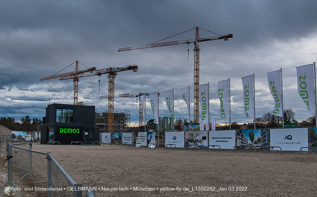 04.01.2022 - Baustelle Alexisquartier und Pandionverde in Neuperlach