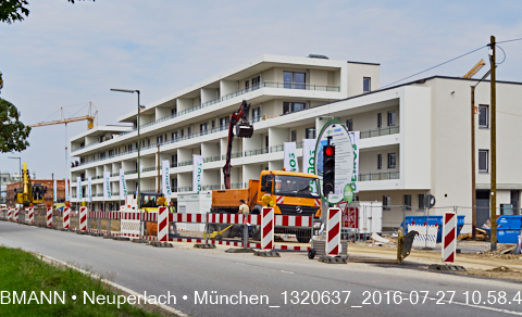 DEMOS - Baustelle Hochäckerstraße in Neuperlach